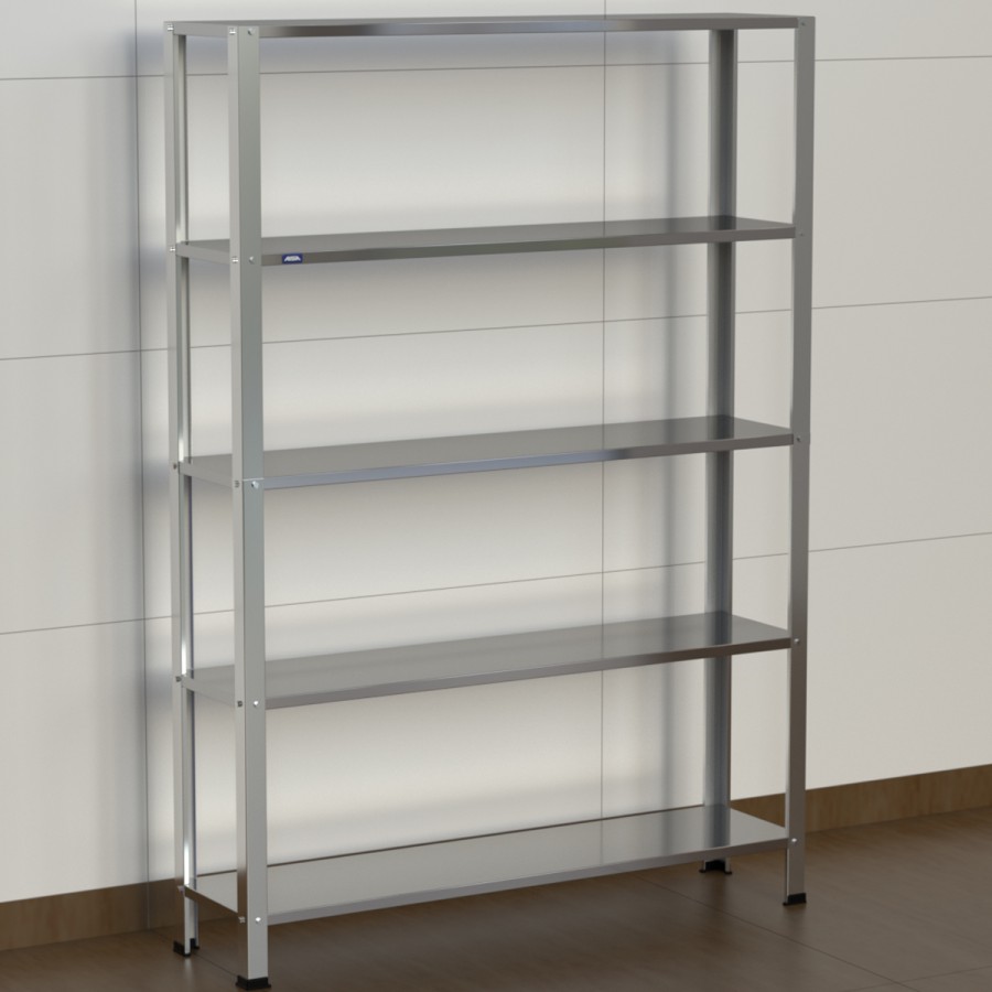 Estante Armário Prateleira Inox 5 Bandejas 300 X 1200 Aisa
